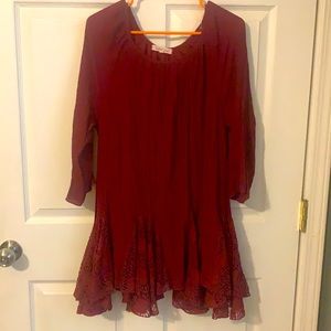 Maroon boutique tunic/dress